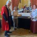 Mayors presenting to Marie-Claude